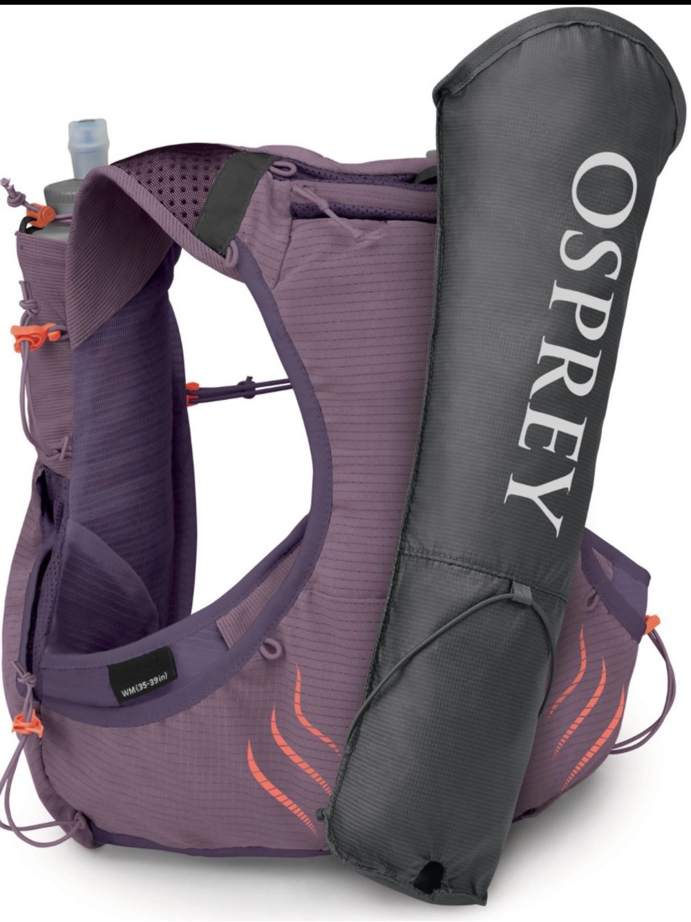Osprey Dyna Pro 7 Running Pack Vest Purple Dusk Women’s Med NWT Flasks + Quiver